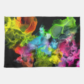 Abstraktes Regenbogen Aquarellfarben Tinte Geschirrtuch (Horizontal)