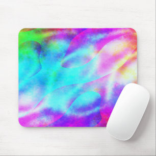 Abstraktes Regenbogen-Fließstreifendesign Mousepad