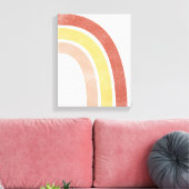 Abstraktes Regenbogen-Mid-Century-Motiv Leinwanddruck (Insitu (Wohnzimmer))