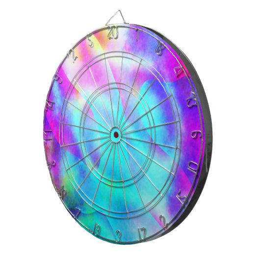 Abstraktes Regenbogendesign Dartscheibe (Vorderseite rechts)