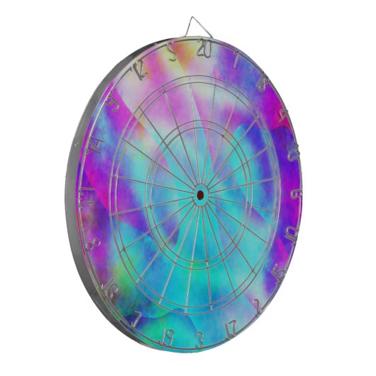 Abstraktes Regenbogendesign Dartscheibe (Vorderseite Links)