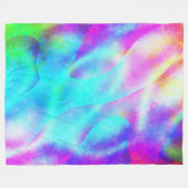 Abstraktes Regenbogendesign Fleecedecke (Vorderseite (Horizontal))