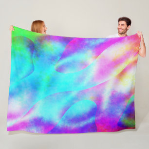 Abstraktes Regenbogendesign Fleecedecke