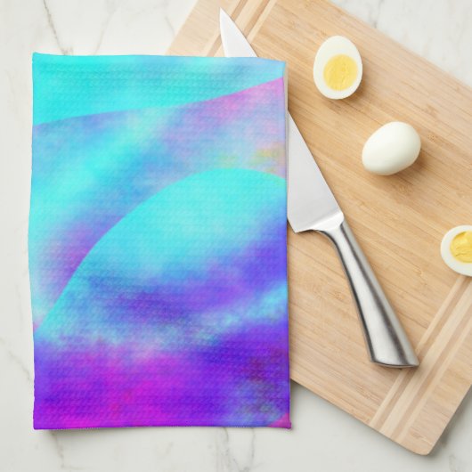 Abstraktes Regenbogendesign Geschirrtuch (Viertel Falte)