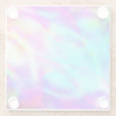 Abstraktes Regenbogendesign Glasuntersetzer (Rückseite)