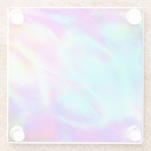 Abstraktes Regenbogendesign Glasuntersetzer (Rückseite)