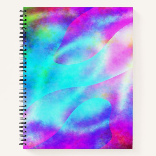 Abstraktes Regenbogendesign Notizblock (Vorderseite)