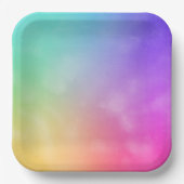 Abstraktes Regenbogendesign Pappteller (Vorderseite)