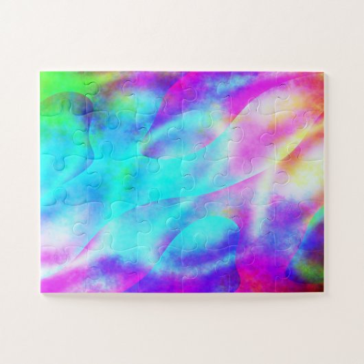 Abstraktes Regenbogendesign Puzzle (Horizontal)