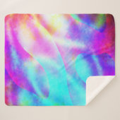 Abstraktes Regenbogendesign Sherpadecke (Vorderseite (Horizontal))