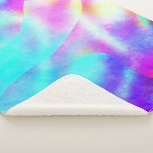 Abstraktes Regenbogendesign Sherpadecke (3/4)