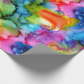 Abstraktes Regenbogenfarben Geschenkpapier (Ecke)