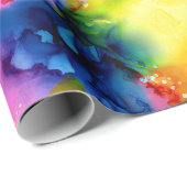 Abstraktes Regenbogenfarben Geschenkpapier (Rolleneckpunkt)