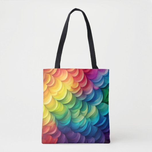 Abstraktes Regenbogenfarbmuster Tasche (Vorderseite)