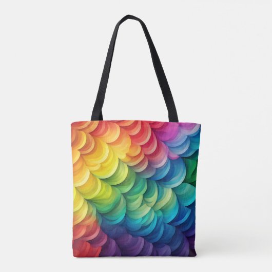 Abstraktes Regenbogenfarbmuster Tasche (Rückseite)