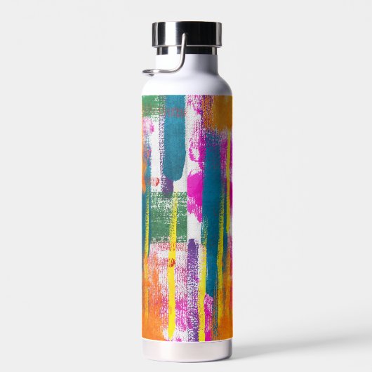 Abstraktes Regenbogenfarbmuster Trinkflasche (Rechts)