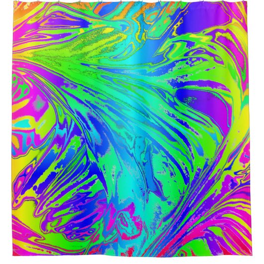 Abstraktes Regenbogenflüssig Duschvorhang (Vorderseite)