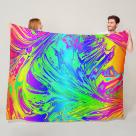 Abstraktes Regenbogenflüssig Fleecedecke