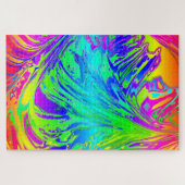 Abstraktes Regenbogenflüssig Puzzle (Horizontal)