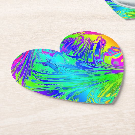 Abstraktes Regenbogenflüssig Untersetzer (angewinkelt)
