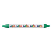 Abstraktes Regenbogenfriedenshandzeichen Kugelschreiber (Vorderseite)
