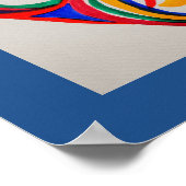 Abstraktes Regenbogenherz Poster (Ecke)