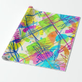 Abstraktes Regenbogenmuster 2026 Geschenkpapier (Ungerollt)