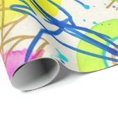 Abstraktes Regenbogenmuster 2026 Geschenkpapier (Rolleneckpunkt)