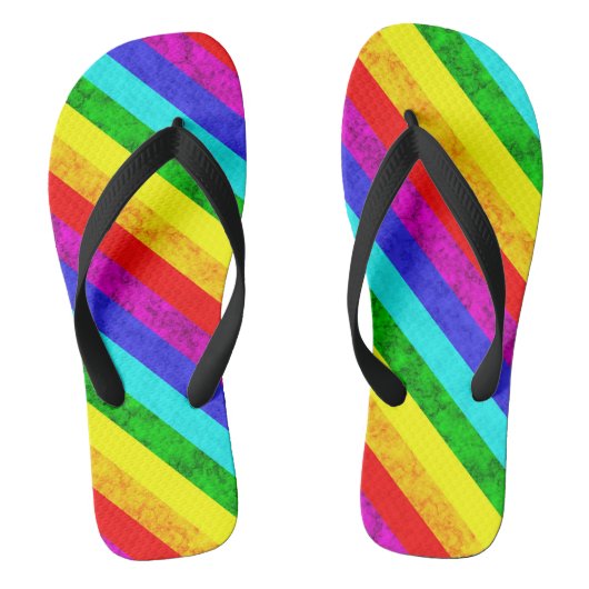 Abstraktes Regenbogenmuster Badesandalen (Fußbett)
