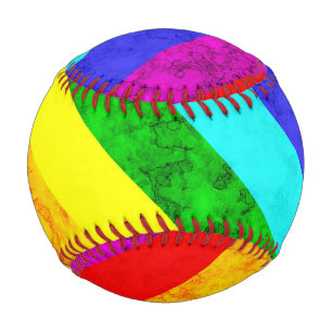 Abstraktes Regenbogenmuster Baseball