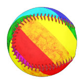 Abstraktes Regenbogenmuster Baseball (Vorderseite Links)