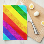 Abstraktes Regenbogenmuster Geschirrtuch (Viertel Falte)