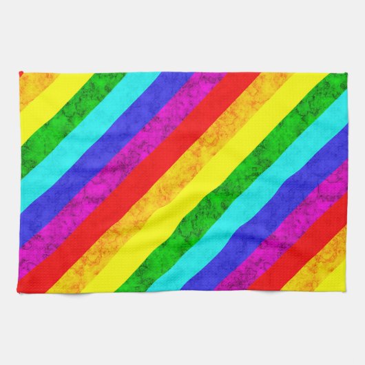Abstraktes Regenbogenmuster Geschirrtuch (Horizontal)