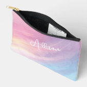 Abstraktes Regenbogenmuster in farbenfrohen Pastel Zubehörtasche (Offen)