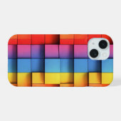 Abstraktes Regenbogenmuster iPhone 15 Hülle (Rückseite (Horizontal))