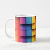 Abstraktes Regenbogenmuster Kaffeetasse (Links)