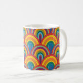 Abstraktes Regenbogenmuster Kaffeetasse (VorderseiteRechts)