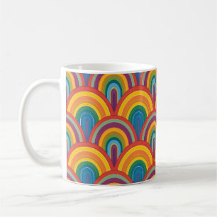 Abstraktes Regenbogenmuster Kaffeetasse