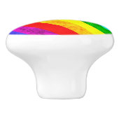 Abstraktes Regenbogenmuster Keramikknauf (Seitenansicht)