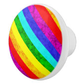 Abstraktes Regenbogenmuster Keramikknauf (Rechts)