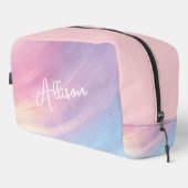 Abstraktes Regenbogenmuster, rosa Lila Kid Waschbeutel (Rechte Ecke)