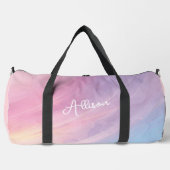 Abstraktes Regenbogenmuster, rosa Tanz Duffle Bag (Vorderseite)