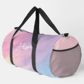 Abstraktes Regenbogenmuster, rosa Tanz Duffle Bag (Rechte Ecke)