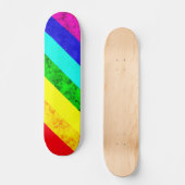 Abstraktes Regenbogenmuster Skateboard (Vorderseite)