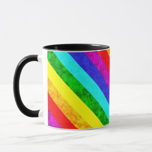 Abstraktes Regenbogenmuster, Tasse (Links)