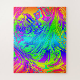 Abstraktes Regenbogenöl Puzzle