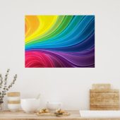 Abstraktes Regenbogenposter Poster (Küche)