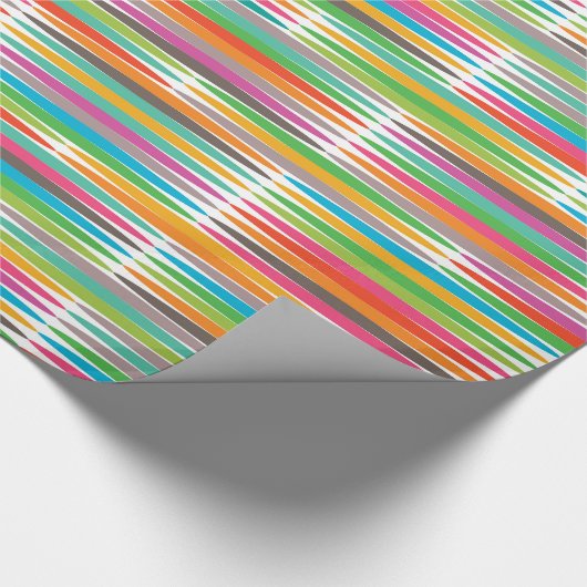 Abstraktes Regenbogenprofil Geschenkpapier (Ecke)