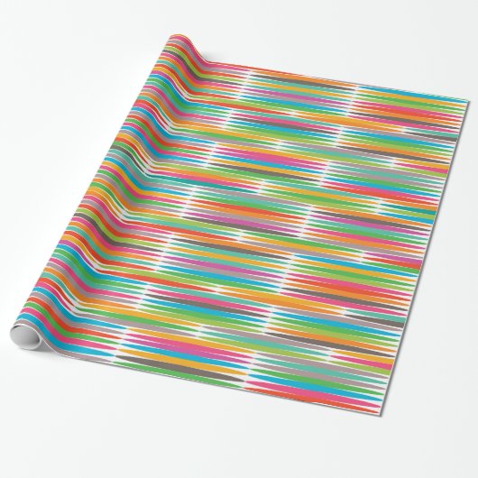 Abstraktes Regenbogenprofil Geschenkpapier (Ungerollt)