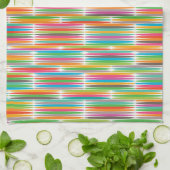 Abstraktes Regenbogenprofil Handtuch (Gefaltet)